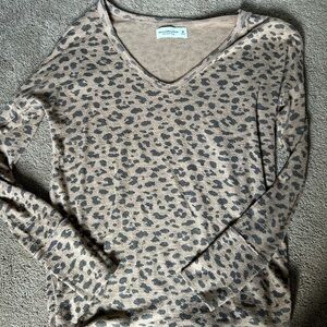 Leopard Print V-Neck Sweater